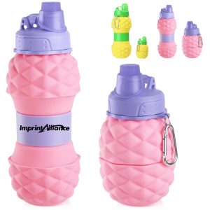 23.7 oz. Pineapple Collapsible Water Bottle with Carabiner