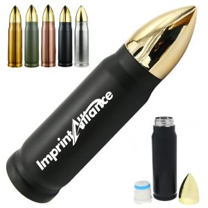 17 oz. Bullet Shaped Stainless Steel Vacuum Bottle