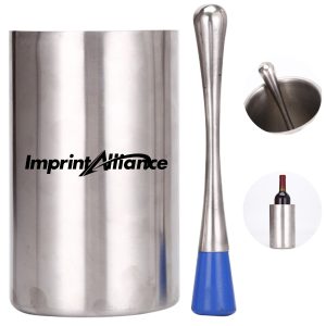 Stainless Steel Cocktail Muddler and Ice Mixing Cup Set