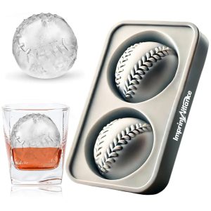Baseball Ice Ball Mold Silicone Tray for Whiskey & Drinks
