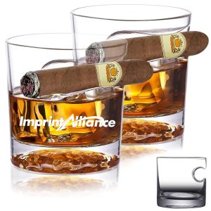 12 oz. Round Wave Whiskey Glass with Grip Curve