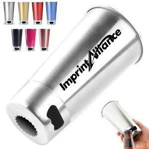 16 oz. Stainless Steel Beer Cup with Built-in Bottle Opener