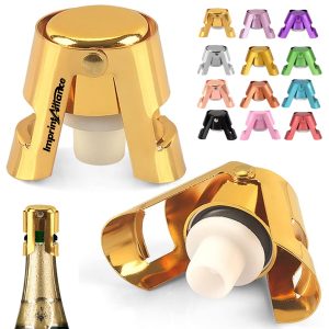 Colorful Champagne Bottle Stopper with Airtight Seal