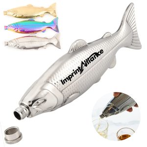 4 oz. Fish Shaped Stainless Steel Liquor Flask