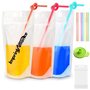 Reusable Drink Pouches with Straws & Funnel