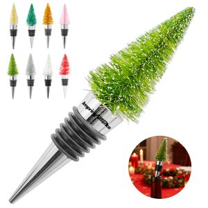 Colorful Christmas Tree Metal Wine Bottle Stopper