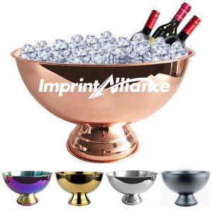 Large Plated Champagne Ice Bowl Wine Cooler for Bar & Events