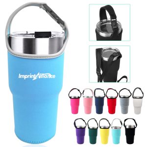 30oz. Neoprene Tumbler Sleeve with Handle Strap