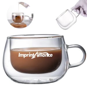10oz. Double Wall Borosilicate Glass Coffee Mug