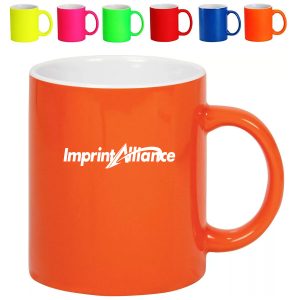 13oz. Fluorescent Ceramic Mug for Custom Branding