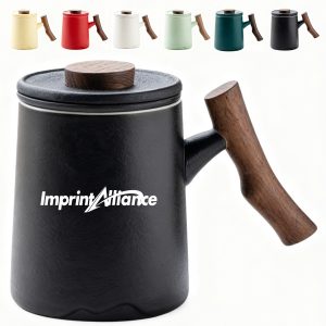 11oz. Ceramic Tea Infuser Mug with Wood-Look Handle