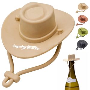 Silicone Cowboy Hat Wine Bottle Cap Reusable Novelty Stopper