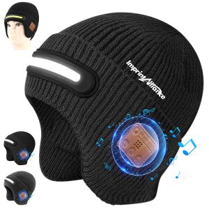 LED Bluetooth Beanie with Headlamp and Music Function