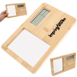 Bamboo Digital Clock with LED Display and Night Light