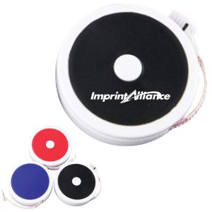 Round Dual-Color Retractable Tape Measure with Logo