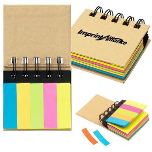 Recycled Spiral Memo Pad with Sticky Notes