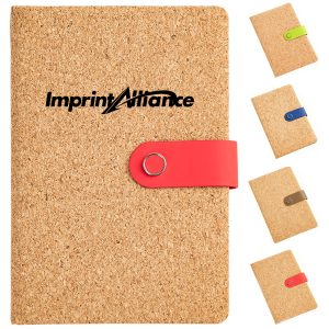 A5 Cork Cover Notebook with Snap Closure for Office Use