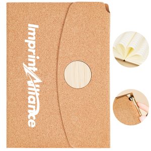 A5 Cork Notebook with Bamboo Inlay Cover
