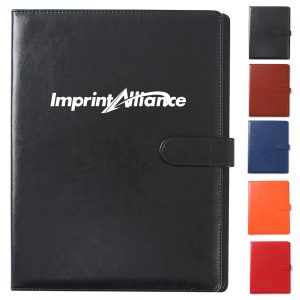 A4 PU Leather Magnetic Folder with Notepad and Pen Slot