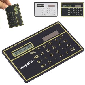 Slim Solar 8-Digit Pocket Calculator Card Style