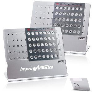 Metal Perpetual Calendar Desktop Organizer
