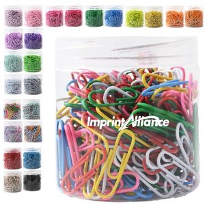 Color Coated Paper Clips Set in Jar