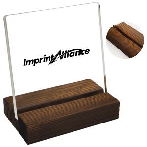 Acrylic Desk Name Plate with Wooden Base Office Gift
