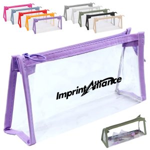Large Capacity Clear PVC Pencil Case with Zipper