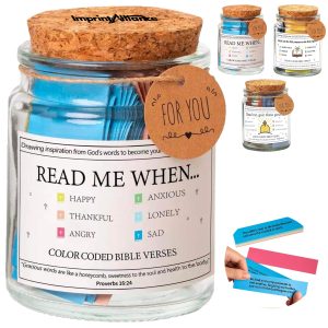 Glass Prayer Jar with Cork Lid Wish Bottle Decorative Gift