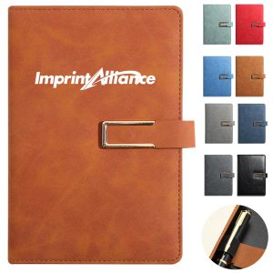 A5 Business Leather Notebook with Buckle Closure