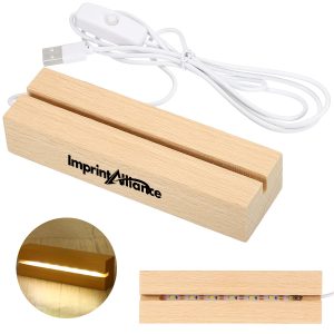 LED Acrylic Writing Board with Bamboo Base