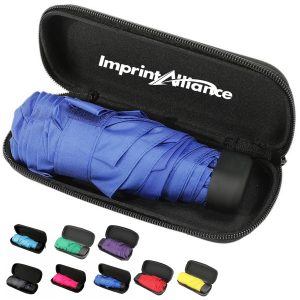 37" Pocket Mini Travel Umbrella With Hard Capsule Case