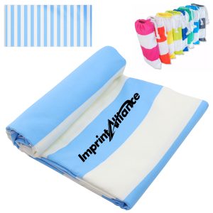 Quick Dry Microfiber Beach Towel In Mesh Carry Bag