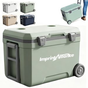 45L Rolling Hard Shell Cooler Ice Chest With Wheels