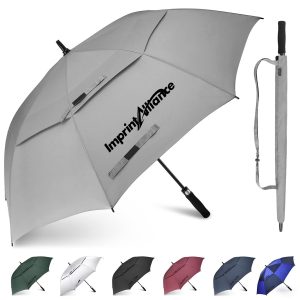 51" Titanium Silver Double Canopy Golf Umbrella
