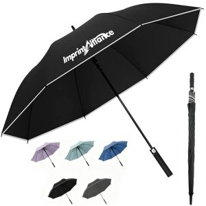 47" Automatic Double Canopy Reflective Golf Umbrella