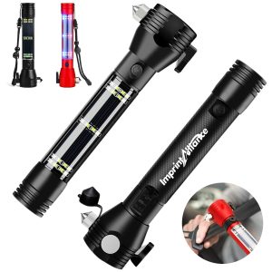 10 In 1 Solar Powered Tactical Safety Hammer Flashlight