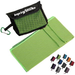 Quick Dry Cooling Sports Towel In Mesh Pouch