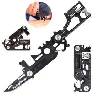 Stainless Steel Tactical EDC Carabiner Multi Tool Card