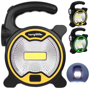 Portable COB LED Work Light Lantern With Side Flashlight