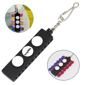 Portable Golf Tee Holder Strip With 3 Ball Markers & Clip