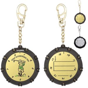 Portable Round 18-Hole Golf Score Counter With Keychain