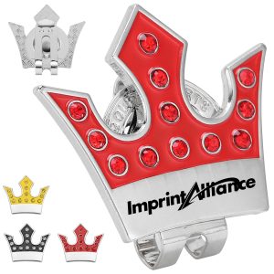 Luxury Crown Shaped Magnetic Golf Ball Marker & Hat Clip Set