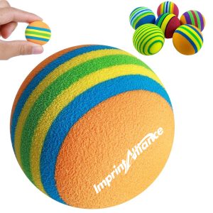 Soft EVA Foam Golf Practice Balls With Color Stripes