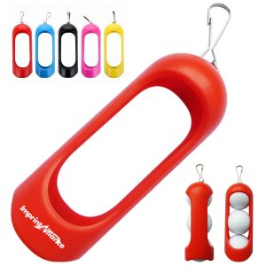 Portable Plastic Golf Ball Holder Clip/Carrier W/ Carabiner
