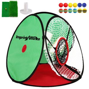 4-Sided Golf Practice Net & Dual-Turf Mat Training Set
