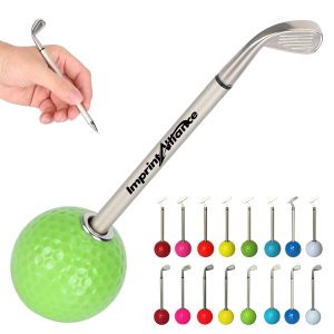 Executive Golf Club Pen Holder Desk Gift Set