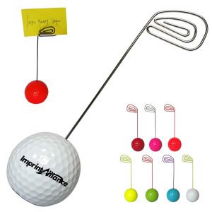Novelty Golf Ball Theme Memo/Name Card Clip Holder