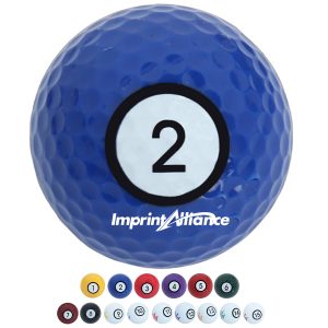 Vibrant Novelty Billiard Style Dual-Layer Golf Ball Gift Set
