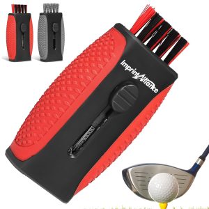 Dual-Sided Retractable Golf Club Cleaner Brush Kit Tool